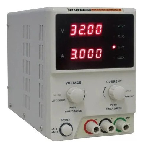 Unidade - Fonte de Alimentação DC Variável Bancada Hikari 3 A Hf-3203s