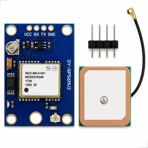 Unidade - Módulo GPS NEO-6M V2 com Antena Compatível Arduino ESP32 Esp8266 Raspberry Pi Rastreamento Navegação Telemetria Drone Robótica Geolocalização Projetos Blutu
